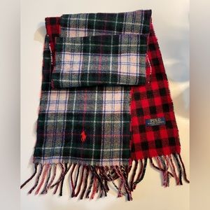 Polo Ralph Lauren Plaid Buffalo Print reversible scarf